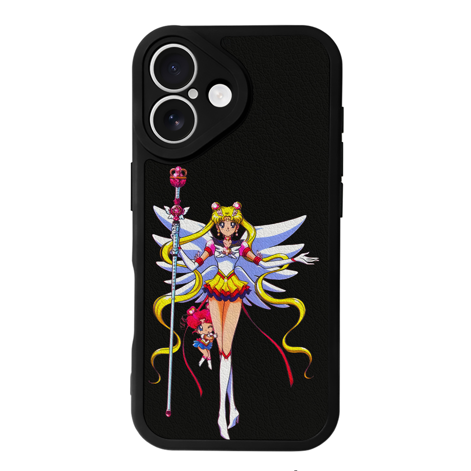 （画像用） 美少女戦士セーラームーン 月野 うさぎ つきの うさぎ Sailor Moon Tsukino Usagi 【iPhone 16シリーズ対応】シリコンスマホケース（レザー調） 材質：シリコン